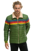 Retro 4 STRIPE JACKET - GARDEN GREEN