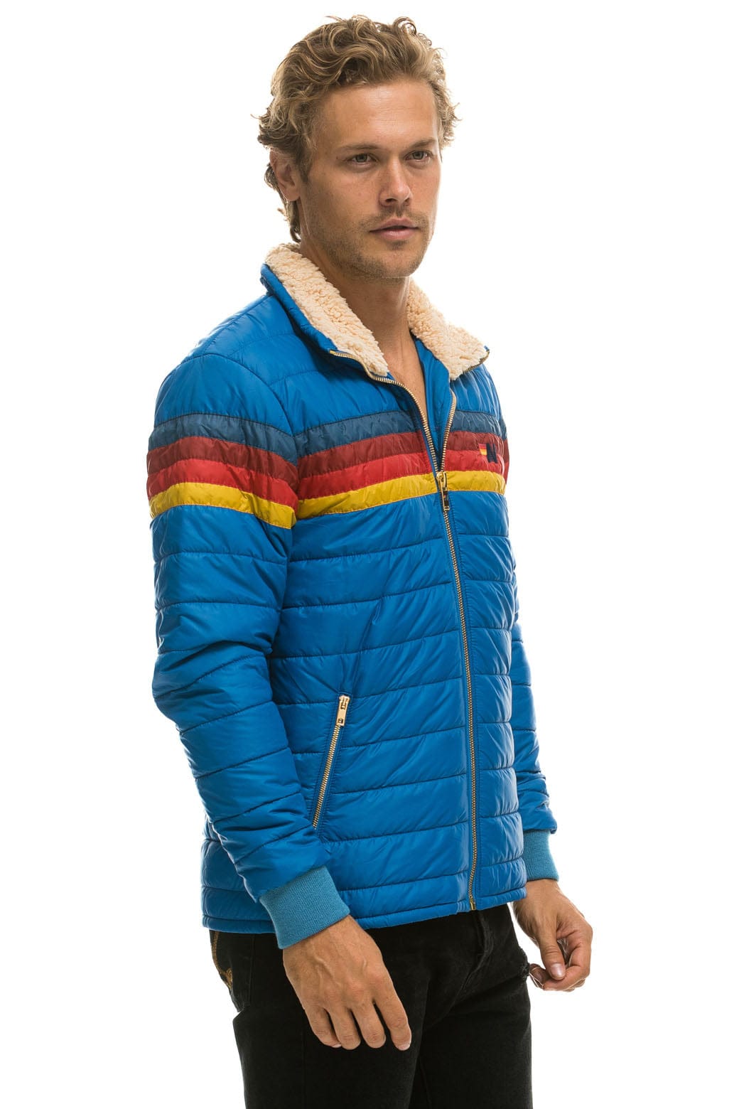 Retro 4 STRIPE JACKET - SNORKEL BLUE