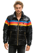 Retro 4 STRIPE LUXE TRAVELER JACKET - GLOSSY BLACK