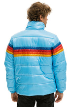 Retro 4 STRIPE LUXE TRAVELER JACKET - GLOSSY SKY