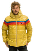 Retro 4 STRIPE LUXE TREKKER JACKET - GLOSSY KHAKI