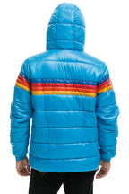 Retro 4 STRIPE LUXE TREKKER JACKET - GLOSSY OCEAN