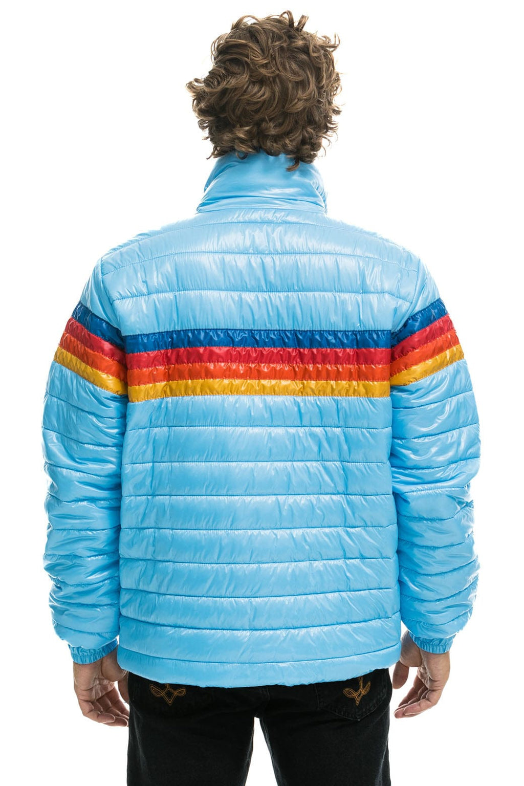 Retro 4 STRIPE TRAVELER JACKET - GLOSSY SKY