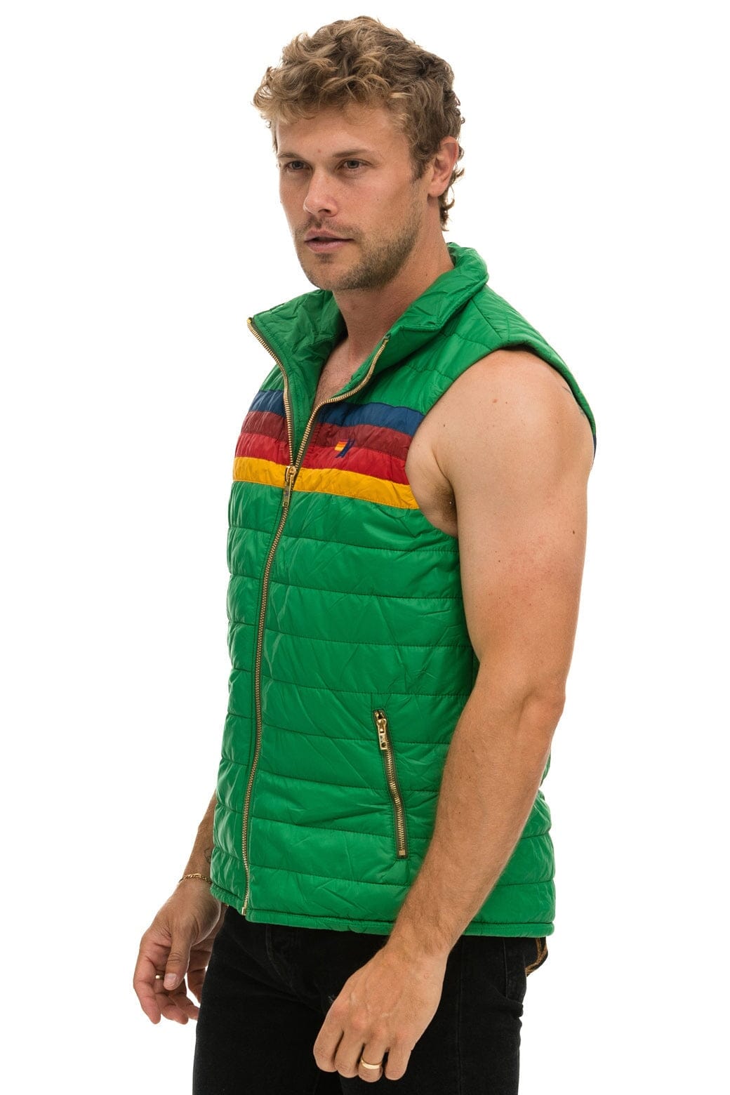 Retro MENS 4 STRIPE VEST - AMAZON