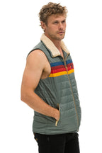 Retro MENS 4 STRIPE VEST SHERPA - SEDONA