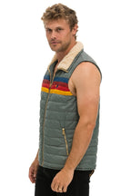 Retro MENS 4 STRIPE VEST SHERPA - SEDONA
