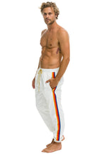 Retro MENS 4 STRIPE WIND PANT - WHITE