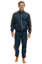 Retro MENS 4 STRIPE WINDBREAKER - NAVY