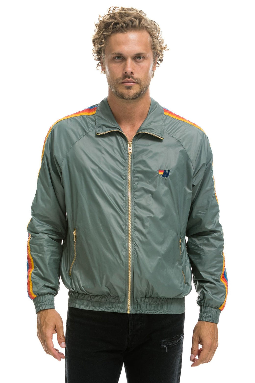 Retro MENS 4 STRIPE WINDBREAKER - SEDONA
