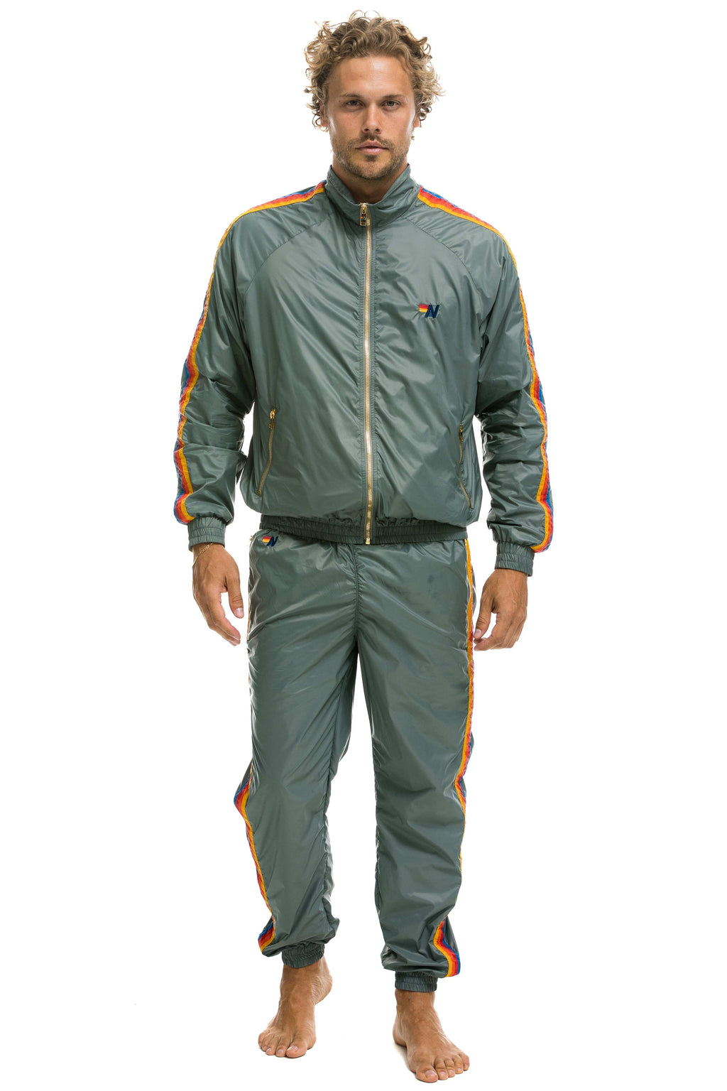 Retro MENS 4 STRIPE WINDBREAKER - SEDONA