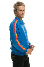 Retro MENS 4 STRIPE WINDBREAKER - SNORKEL BLUE
