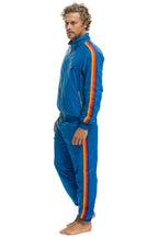 Retro MENS 4 STRIPE WINDBREAKER - SNORKEL BLUE