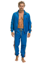Retro MENS 4 STRIPE WINDBREAKER - SNORKEL BLUE