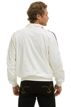 Retro MENS 4 STRIPE WINDBREAKER - WHITE