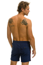 Retro MENS 5 STRIPE FLEX SHORTS - NAVY