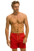 Retro MENS 5 STRIPE FLEX SHORTS - RED