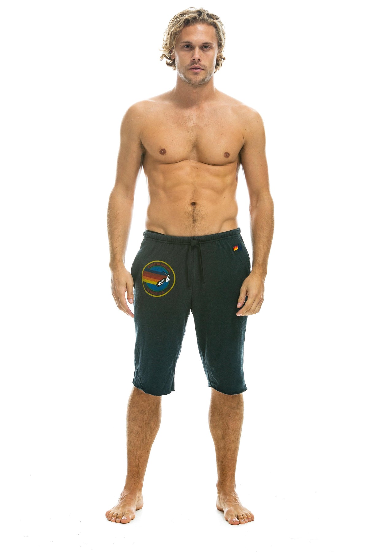 Retro AVIATOR NATION VENICE SWEATSHORTS - CHARCOAL