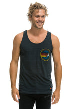 Retro MENS AVIATOR NATION VENICE TANK - CHARCOAL