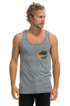 Retro MENS AVIATOR NATION VENICE TANK - HEATHER GREY
