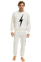 Retro MENS BOLT CASHMERE LIGHT SWEATER PANT - VINTAGE WHITE BLACK BOLT