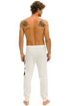 Retro MENS BOLT CASHMERE LIGHT SWEATER PANT - VINTAGE WHITE BLACK BOLT
