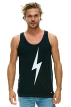 Retro MENS BOLT TANK - CHARCOAL