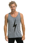 Retro MENS BOLT TANK - HEATHER GREY
