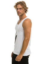 Retro MENS BOLT TANK - WHITE