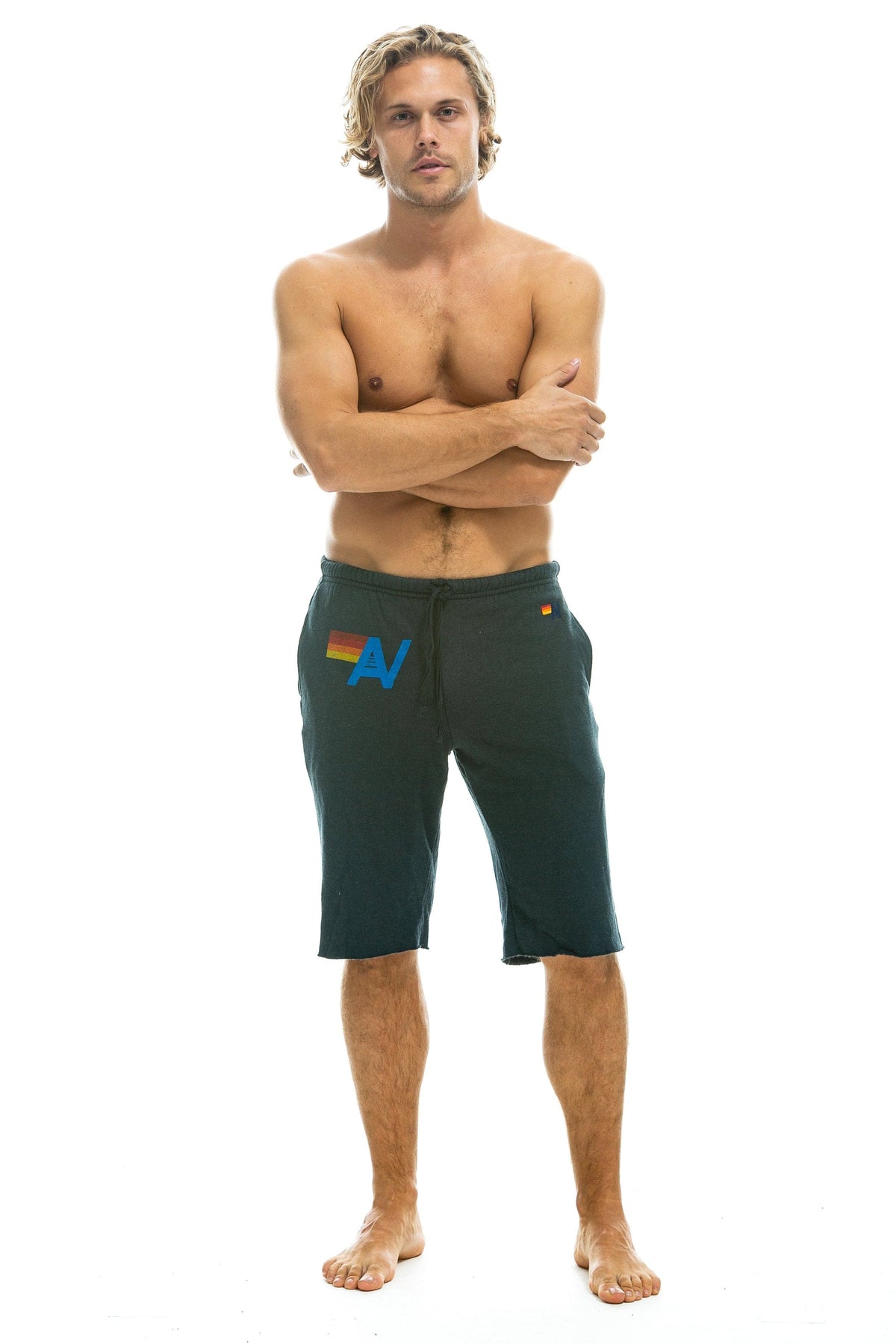Retro LOGO SWEATSHORTS - CHARCOAL