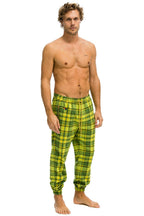 Retro UNISEX PLAID LODGE PANT - AVOCADO PLAID