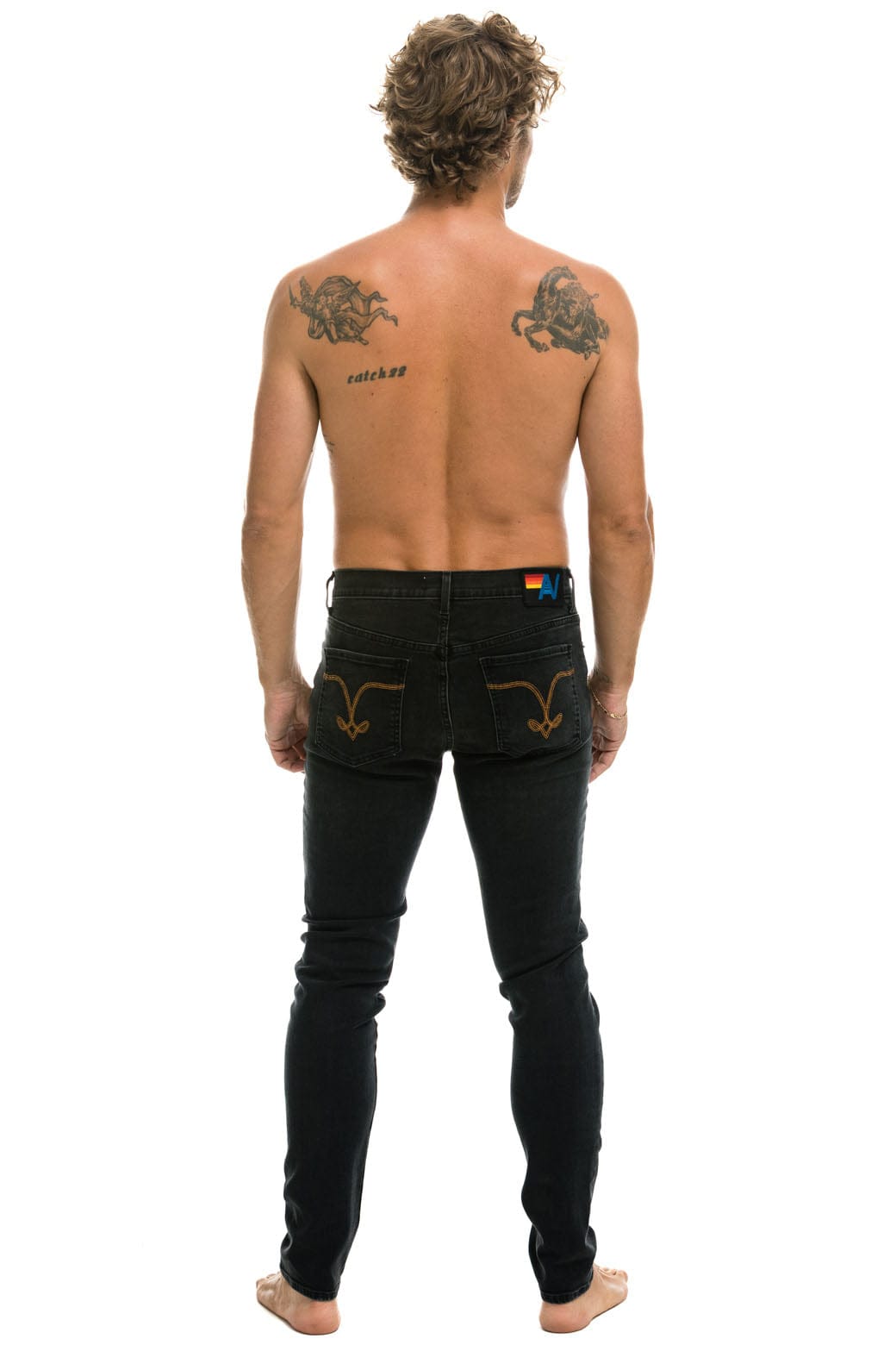 Retro MENS SLIM FIT SURFER DENIM JEAN - VINTAGE BLACK