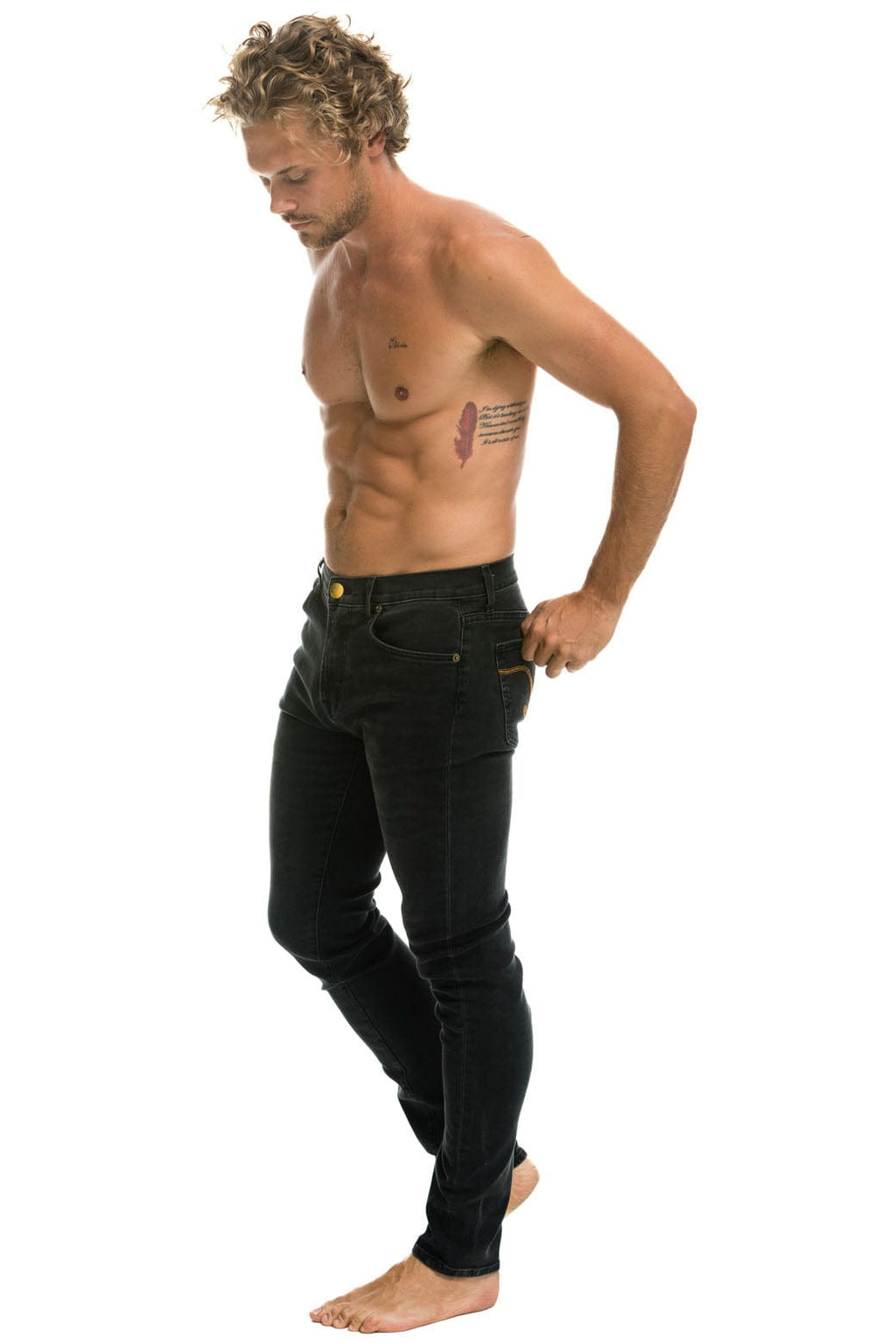 Retro MENS SLIM FIT SURFER DENIM JEAN - VINTAGE BLACK