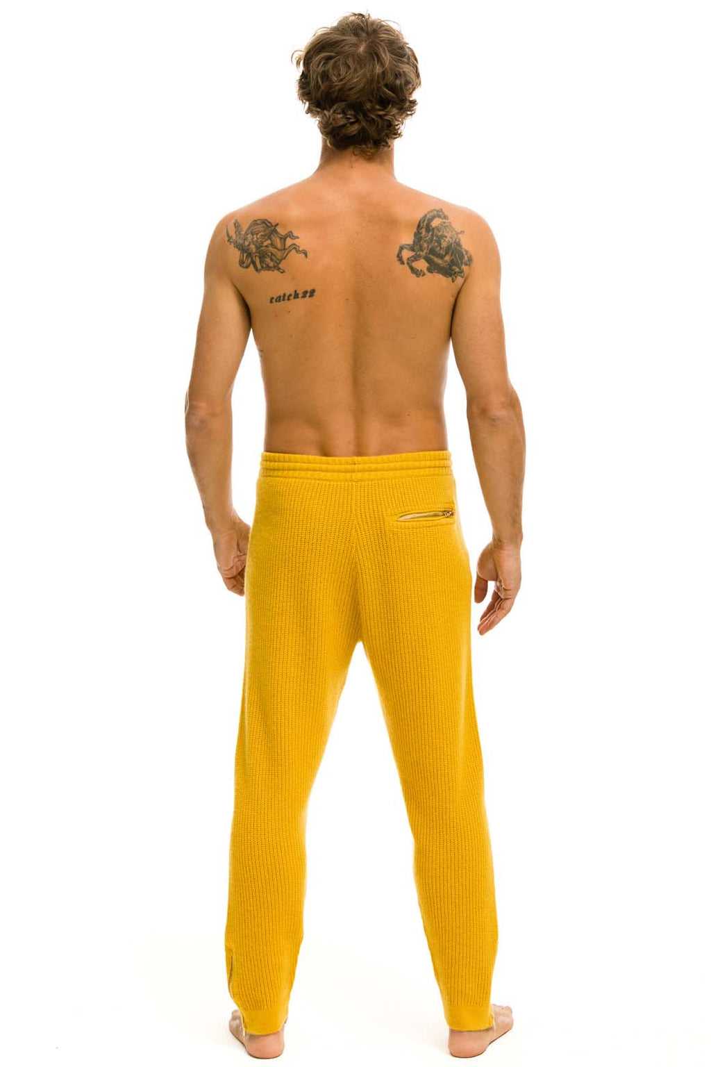 Retro MENS VINTAGE CABIN CASHMERE SWEATER PANT - GOLD