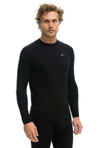 Retro MICRO MODAL BASE LAYER TOP - BLACK