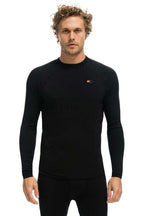 Retro MICRO MODAL BASE LAYER TOP - BLACK