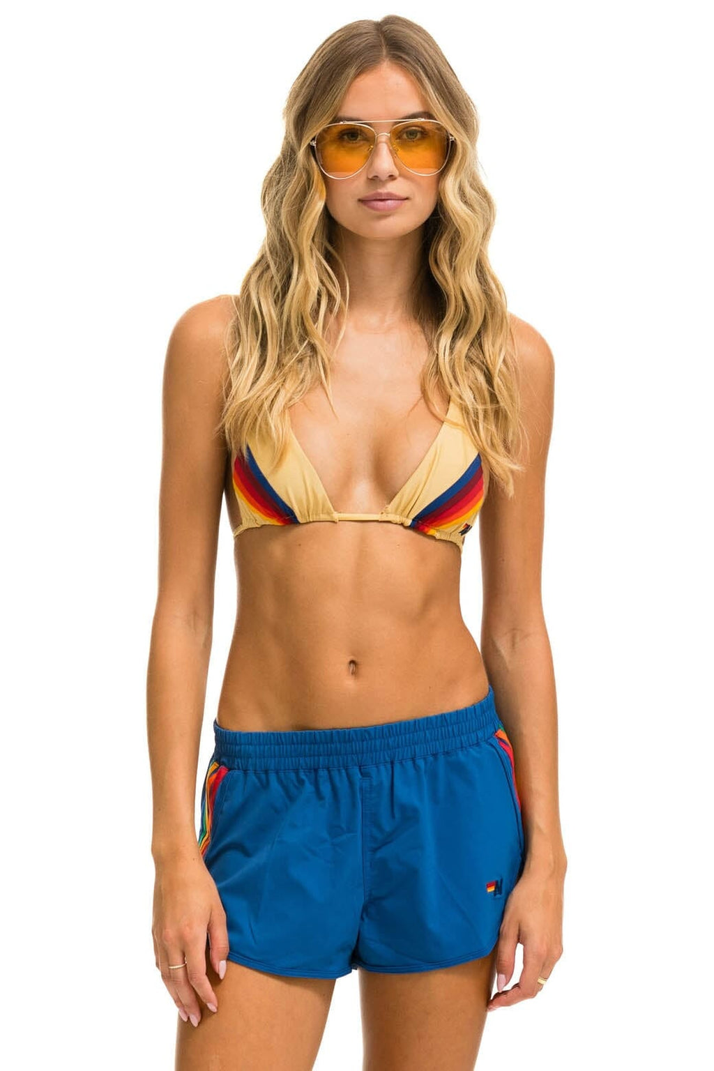 Retro WOMENS 5 STRIPE FLEX BOARD SHORTS - SEA RAINBOW