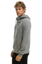 Retro NINJA PULLOVER HOODIE - HEATHER GREY