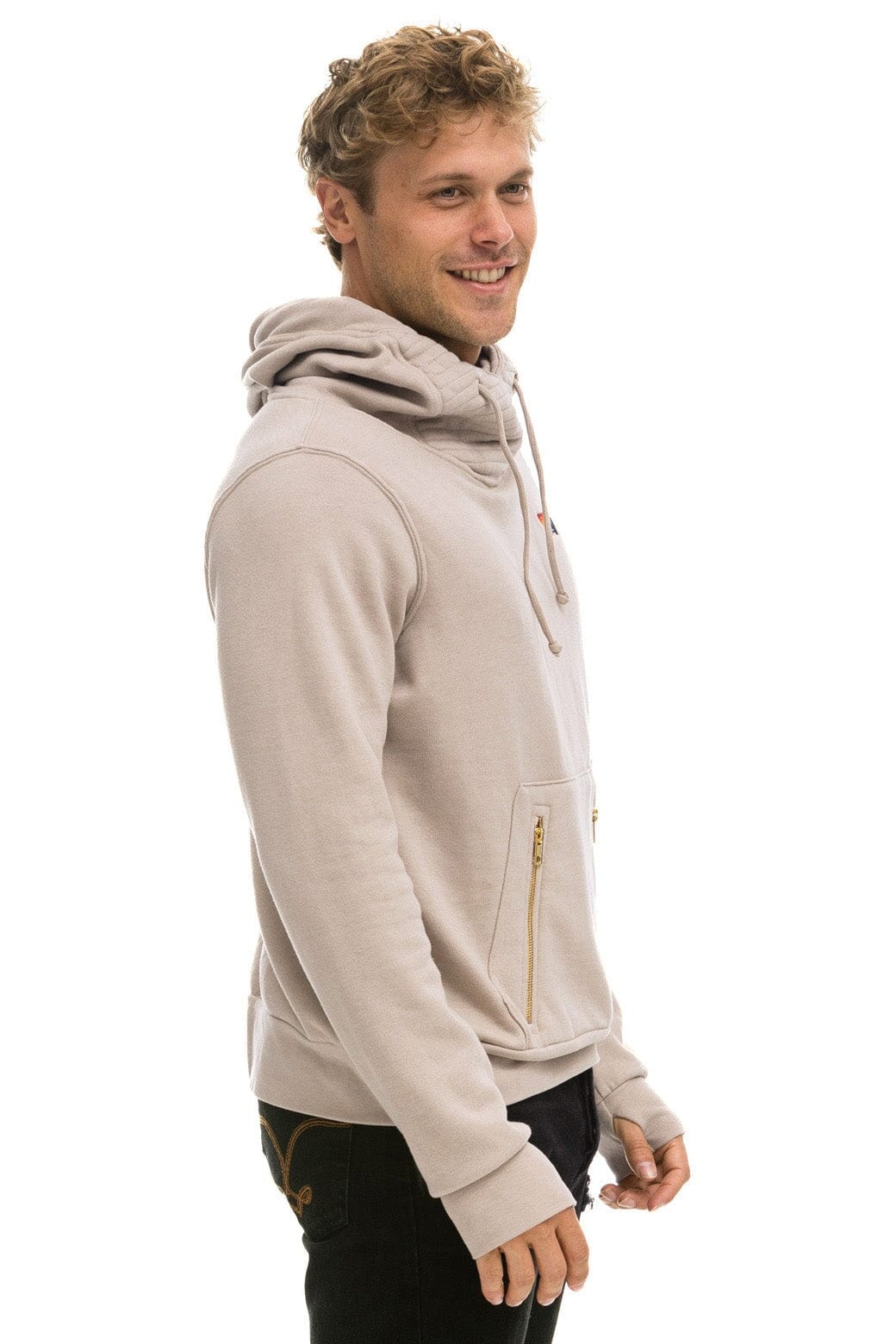 Retro NINJA PULLOVER HOODIE - SAND