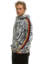 Retro NINJA PULLOVER HOODIE - ZEBRA