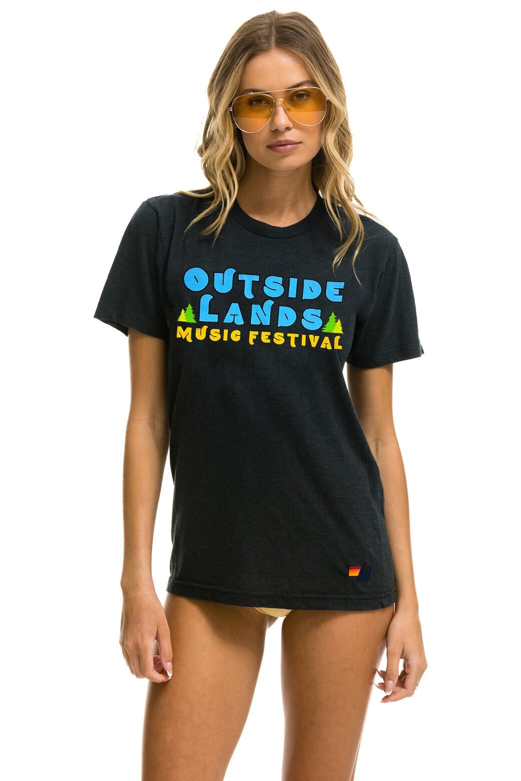 Retro OUTSIDE LANDS 2024 UNISEX CREW TEE - CHARCOAL