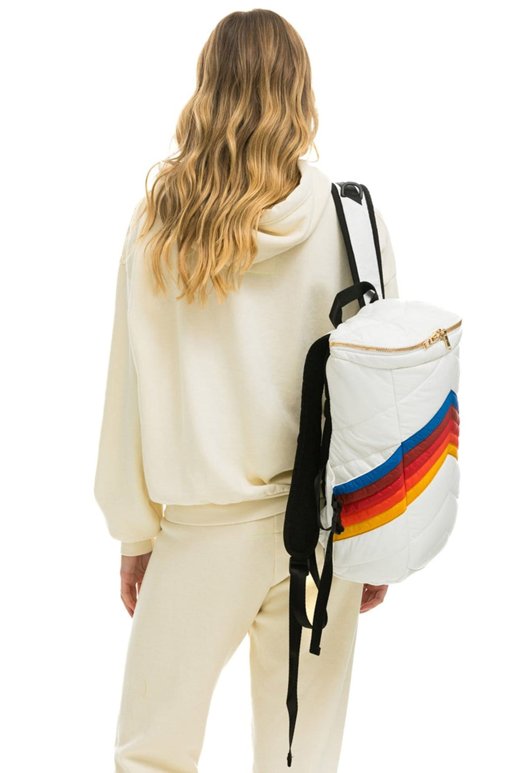 Retro PEAK PUFFER BACKPACK - WHITE GLOSSY