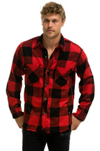 Retro PLAID FLANNEL LIGHT WEIGHT UNISEX WESTERN SHIRT - BUFFALO PLAID
