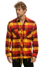 Retro PLAID FLANNEL LIGHT WEIGHT UNISEX WESTERN SHIRT - SURFY PLAID