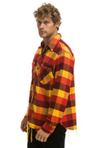 Retro PLAID FLANNEL LIGHT WEIGHT UNISEX WESTERN SHIRT - SURFY PLAID