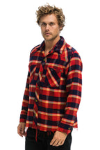 Retro PLAID FLANNEL WESTERN SHIRT - RUGBY PLAID