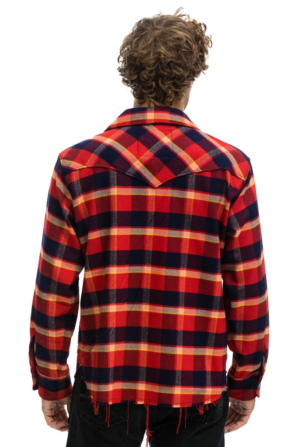 Retro PLAID FLANNEL WESTERN SHIRT - RUGBY PLAID