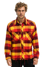Retro PLAID FLANNEL WESTERN SHIRT - SURFY PLAID