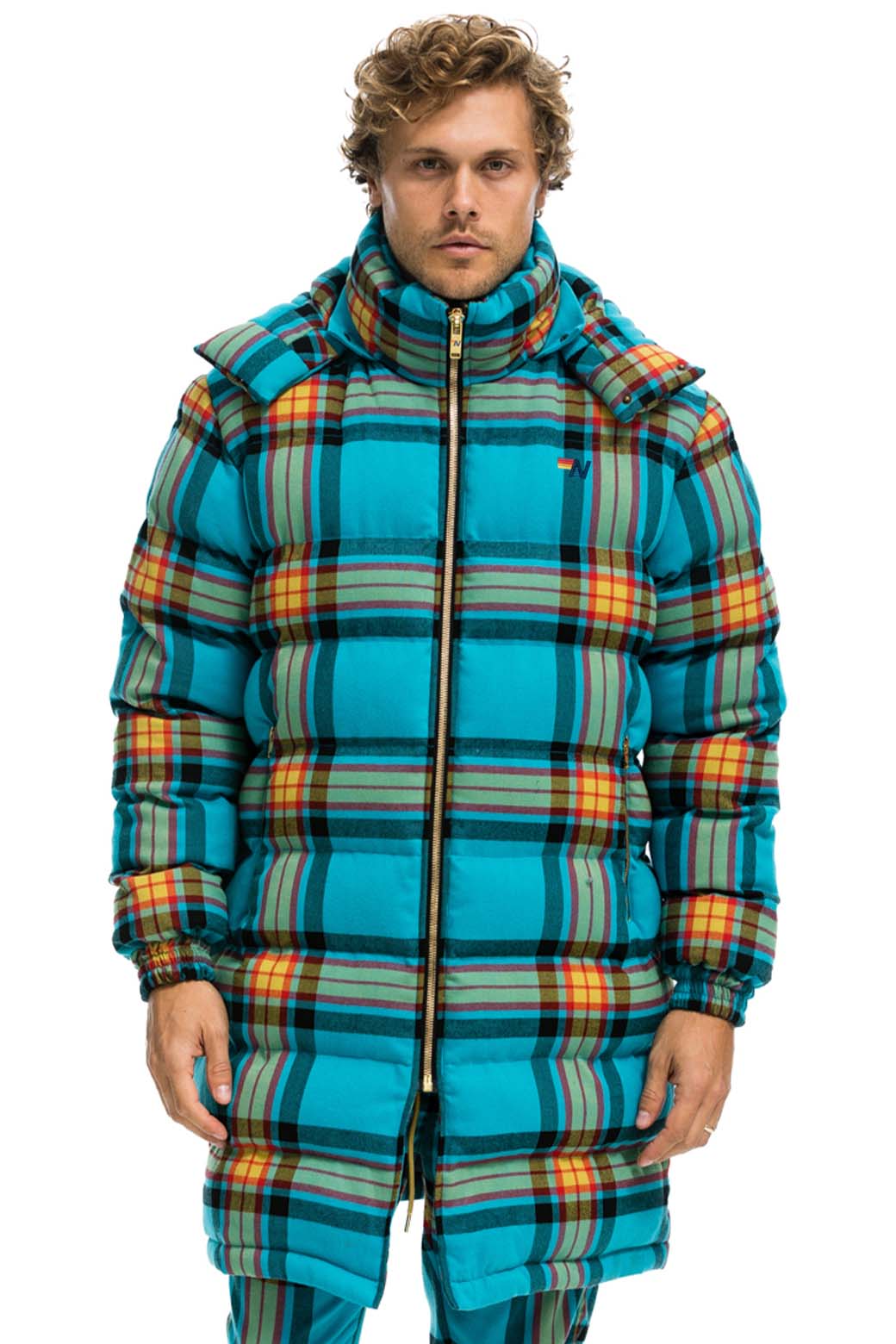 Retro PLAID UNISEX LONG TREKKER JACKET - JACKSON PLAID