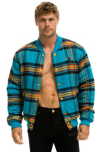 Retro PLAID UNISEX VARSITY JACKET - JACKSON PLAID