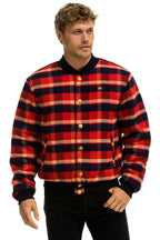 Retro PLAID UNISEX VARSITY JACKET - RUGBY PLAID